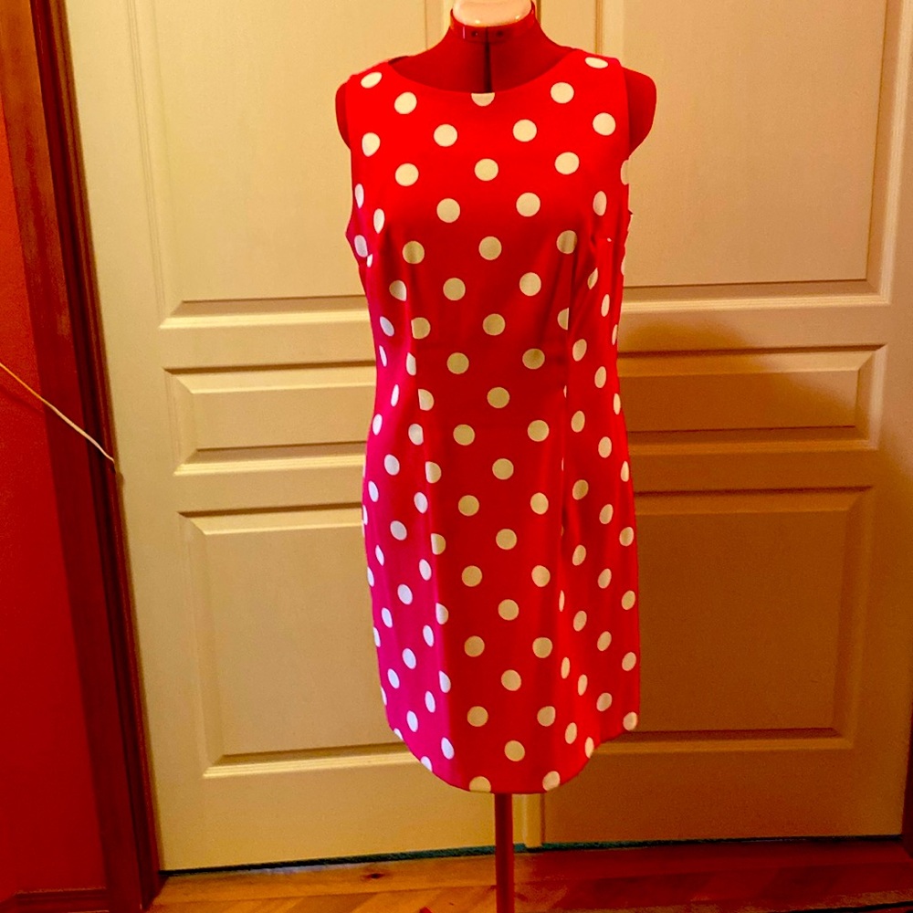 Pink and White polkadot dress